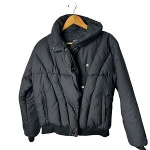 Vintage Roffe Black Ski Jacket Women's Size 14 Snowboard All weather warm